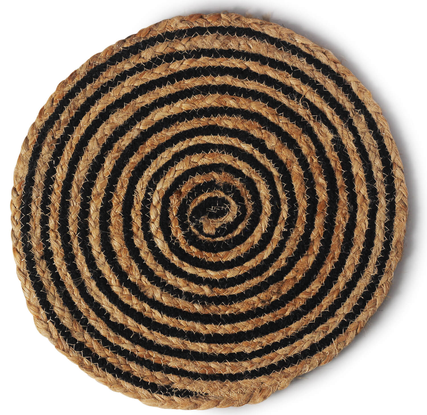 ArtistryBazaar Jute Hand Braided Placemats  round Tablemats for Kitchen Dining Table Top Rug Mats & Dinner Table Plate Pads Rustic Natural Fiber